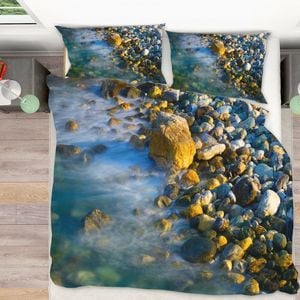 3D Seaside Stones 278 Bed Pillowcases Quilt King Single Size