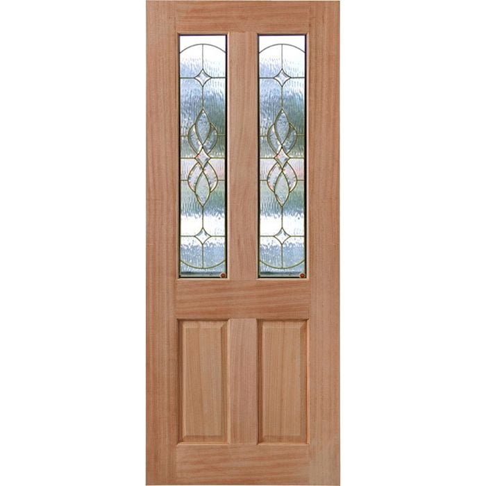 Woodcraft 2040 x 820 x 40mm Entrance Door Cass Bevelled TG1 Glass1CB