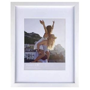 Frankie & Me Wooden Border 8x10'' Picture Frame Home/Office Photo Decor White