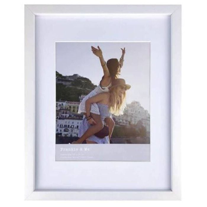 Frankie & Me Wooden Border 8x10'' Picture Frame Home/Office Photo Decor White