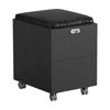 Modern Furniture Dolan Mobile Cabinet Black Concrete 2 Drawers 40x50x57.4cm