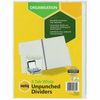 Marbig Unpunched Dividers A4 (White) (5 Tab)