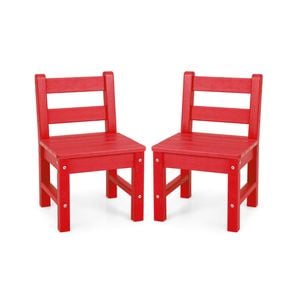 Costway 2x Kids Activity Play Chairs Study Red