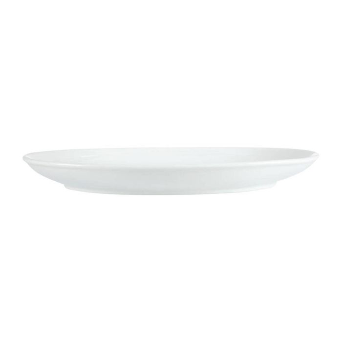 Olympia Whiteware French Deep Oval Plates Porcelain White 365mm Pack Of 2