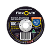 Flexovit 100 x 1.0 x 16.0mm Black Metal Cut Off Wheel