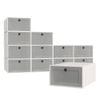 12-piece Shoe Organiser Set - Transparent Stackable Storage - White White