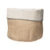 Ladelle Starry Silver Lurex Weave Jute Storage Basket Organiser 20.5x18x18cm