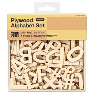 All Set Plywood Alphabet Set - 165 Pieces