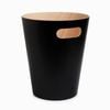 Desky Wooden Rubbish Bin - Black