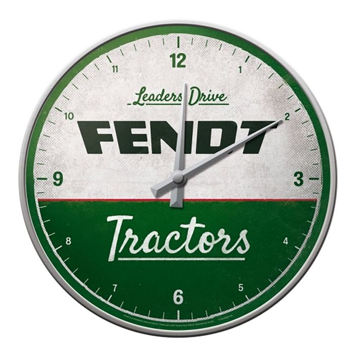 Nostalgic Art 30cm Wall Clock Fendt Tractors - Green