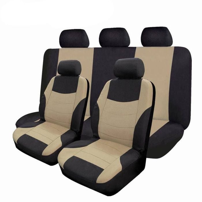 Catzon Car Seat Covers Polyester Airbag Compatible Universal Suv Van Truck-beige