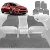 6D Diamond Car Floor Mats for Mitsubishi Lancer 2007-2017-Full Set-Grey-Outback GT