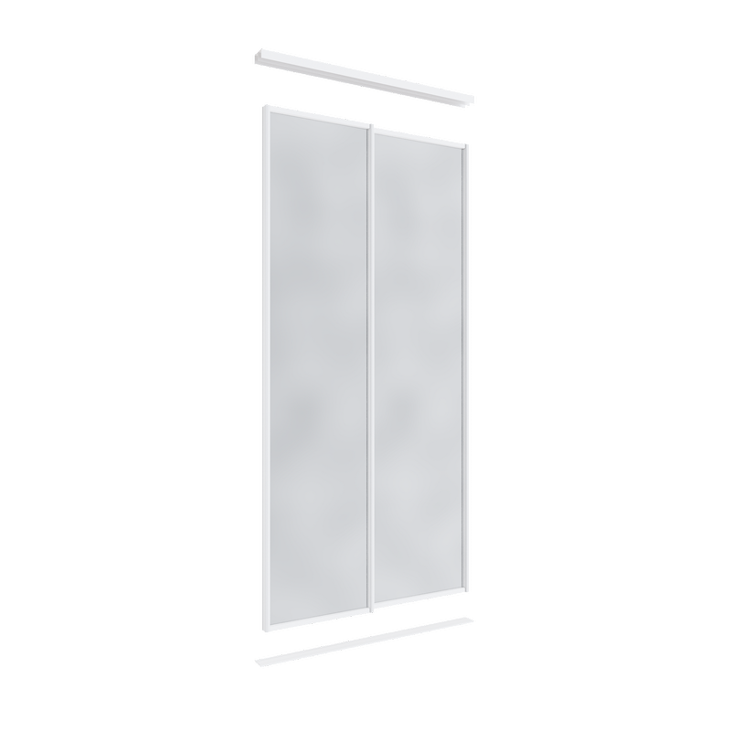 2400 x 1200mm 2 Mirror Wardrobe Door Package