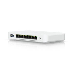 Ubiquiti Device Bridge Switch, Compact Poe+ Switch* (1) 10 Gbe Port, (7) 2.5 Gbe Ports, 6 Ghz, Wifi 7 Integration, Seamless, Hig