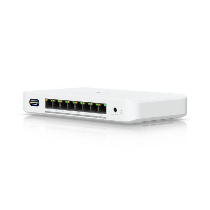 Ubiquiti Device Bridge Switch, Compact Poe+ Switch* (1) 10 Gbe Port, (7) 2.5 Gbe Ports, 6 Ghz, Wifi 7 Integration, Seamless, Hig