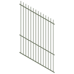 ProtectorAl 0350-1200W x 1800H Pale Eucalypt Picket Top Pool Fence Panel Raked 16-30º