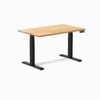 Desky Dual Sit To Stand Acacia Hardwood Desk 120x75cm Matte Black Frame