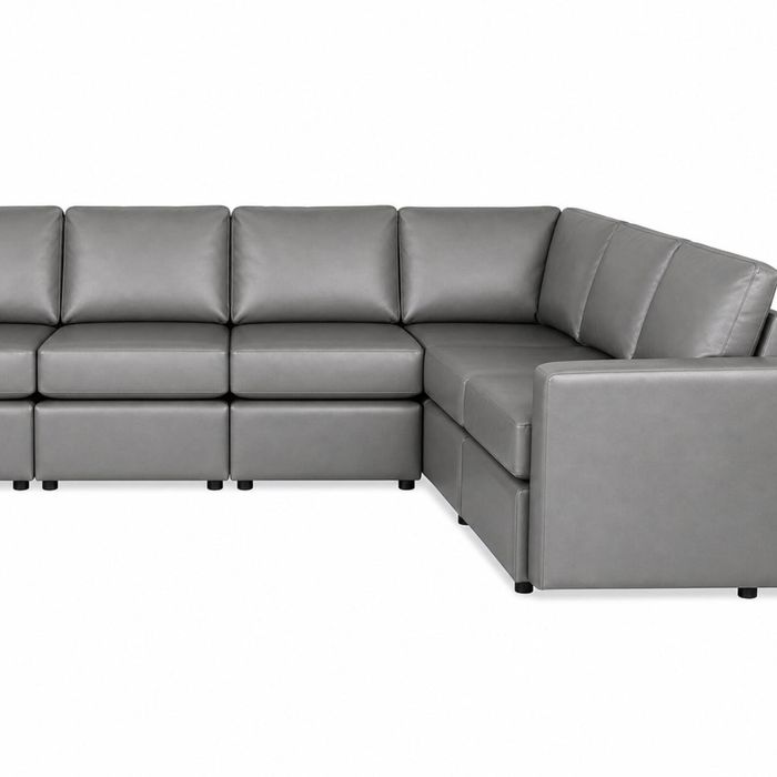 Sonya 6 Seater Modular Sofa PU - Grey