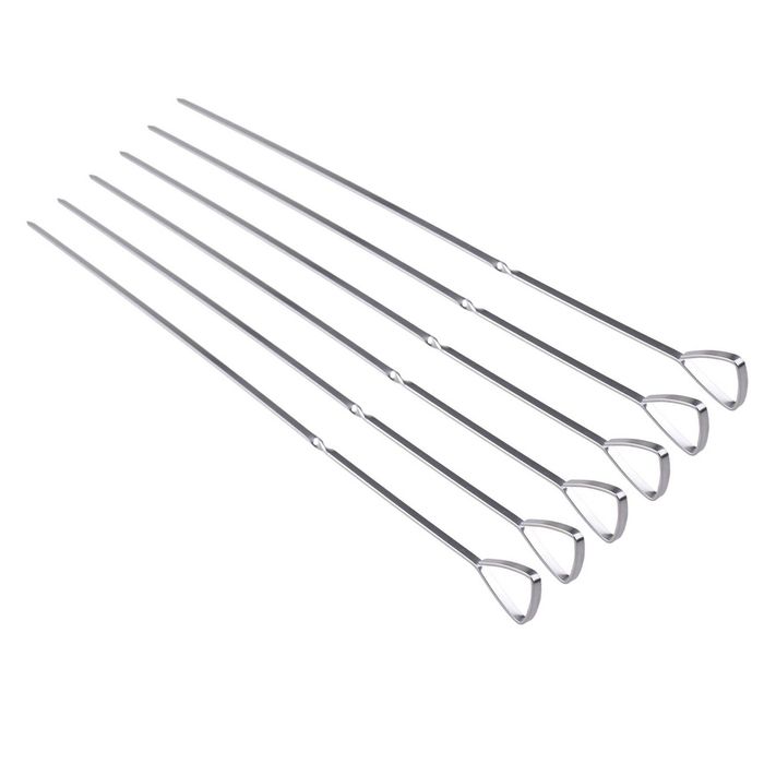 Jumbuck Stainless Steel BBQ Skewers - 6 pack