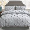 Giselle Quilt Cover Diamond Pinch Pleat - Super King Grey