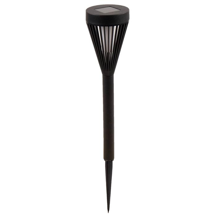 Click 28.5cm Black Solar Powered Tiki Torch Light