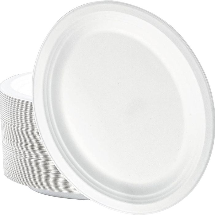 600pcs Disposable Sugarcane asse Oval Plates 26cm x 20cm Bulk