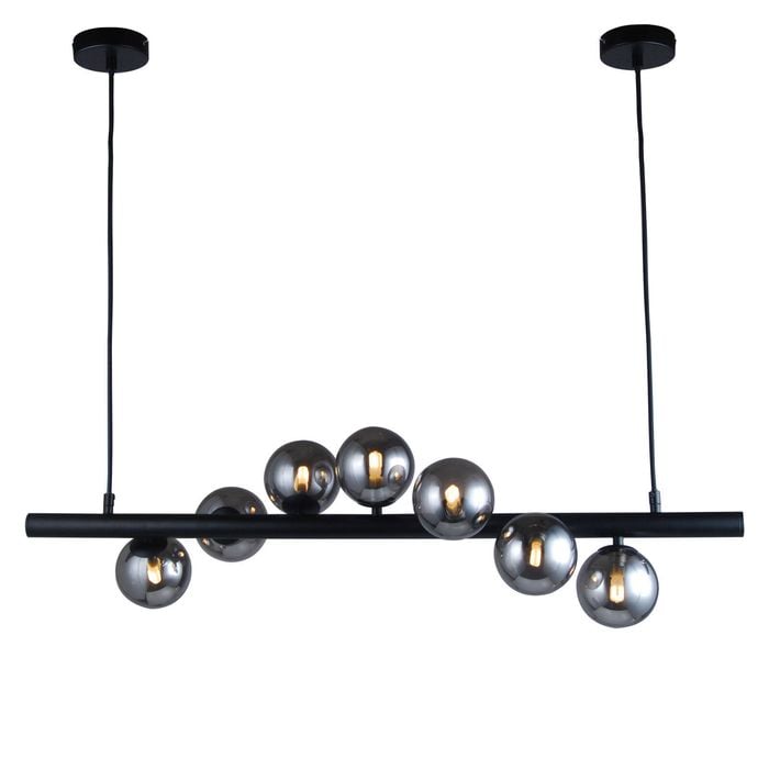 Vencha Midday 7 Light Bar Pendant - Black