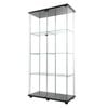 Stacked 4-Tier Double Glass Storage Display Cabinet