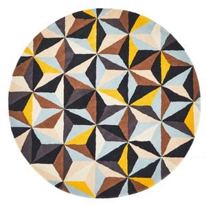 Grid 900 Blue 120X120Cm Rug