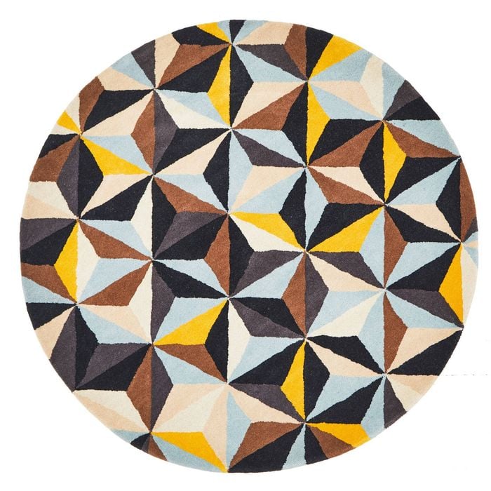 Grid 900 Blue 120X120Cm Rug