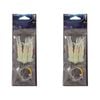 2x Wilson Rigged to Jig Rig 3 Hook Squid Style Jig Fully UV Active - Colour #5