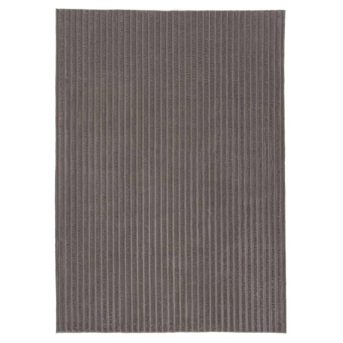 Loopsie-220cm X 150cm-niseko Charcoal Striped Washable Rug