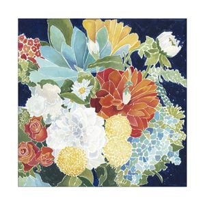 Artey | Midnight Florals III - Stretched Canvas - Stretched Canvas - 84 x 84cm