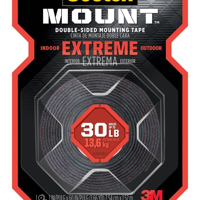 Scotch-Mount 2.5cm x 1.5m Extreme Double-Sided Mounting Tape 