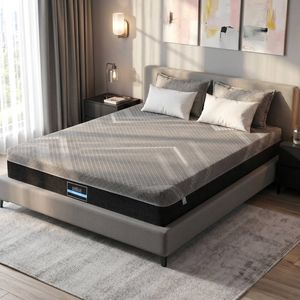Giselle Double Mattress 26cm Firm Pocket Spring Dual Edge Support Dark Grey