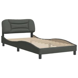 vidaXL Bed Frame without Mattress Dark Grey 107x203 cm King Single Fabric