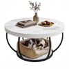 Artiss Coffee Table 2-tier 80cm