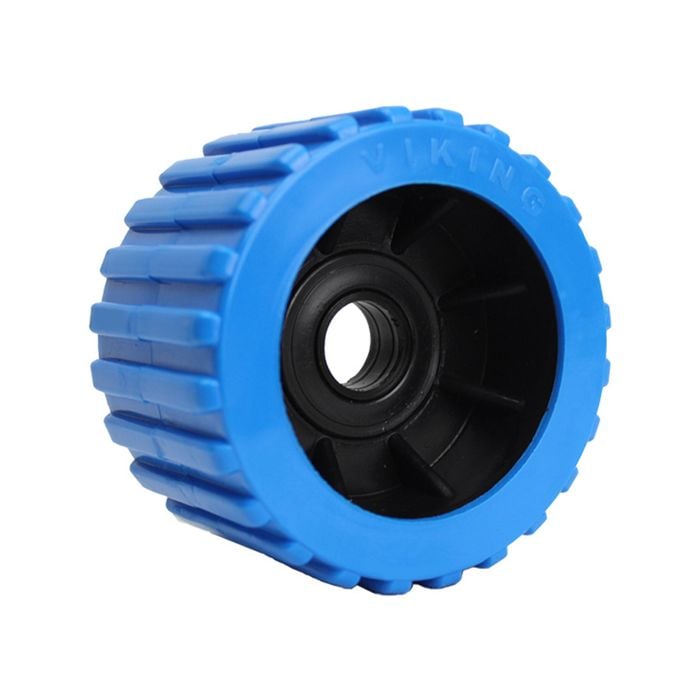 Sunrise Wobble Ribbed Roller 3" 20mm Bore - Blue - Wr3rbl