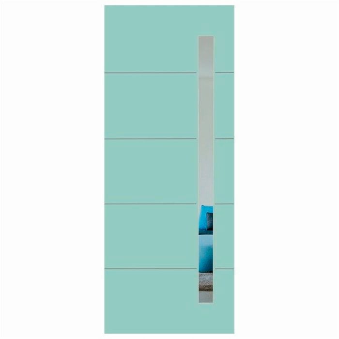 Hume 2340 x 1200 x 40mm Entrance Door Linear Clear Glass XLR120