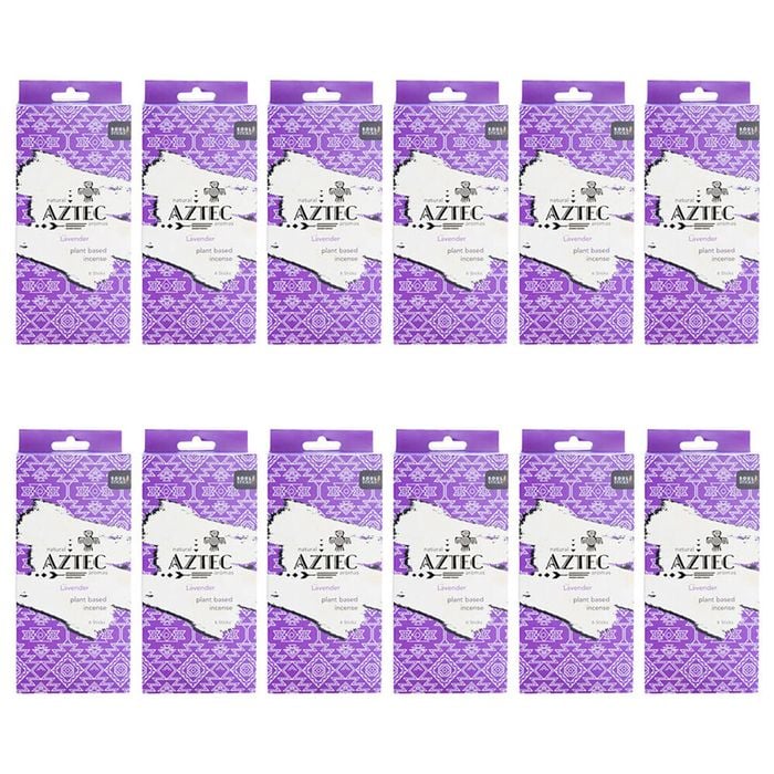 12x 6pc Wild Scents Aztec Aromas Plant Based Incense Sticks Fragrance Lavender