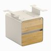 Desky Minimal Under Desk Cabinet Wheat Frame - White Oak Hardwood