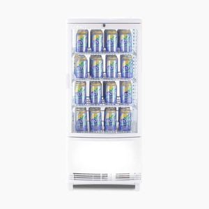 Bromic Countertop Fridge - 80L - 1 Door - Curved Glass - White