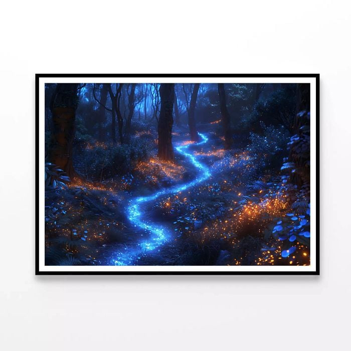 View of Night Forest  Print 100% Australian Made 90x60cm  (Poster)
