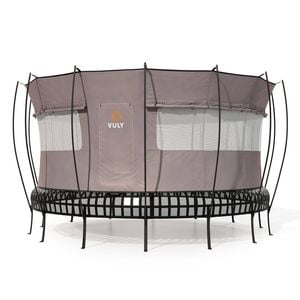 VULY Thunder 2 Jumbo 17.5ft Springless Trampoline with Enclosure - Trampolines Bundle With Tent Wall and Shade Cover