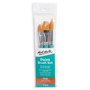 Mont Marte 3 Piece Large Paint Brush Set