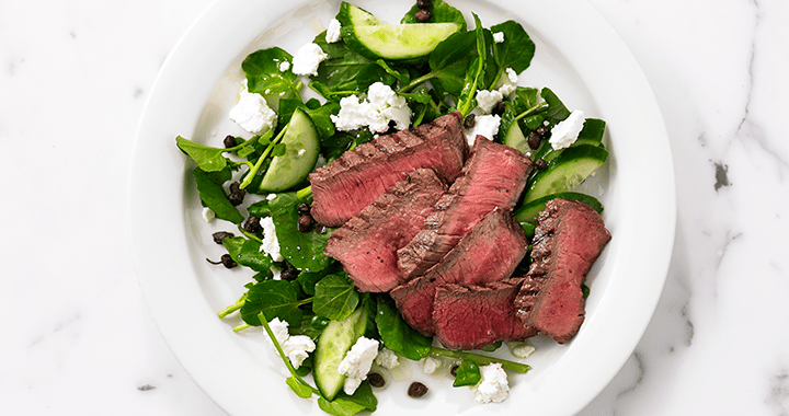 Chargrilled Flat Iron Steak With Feta &amp; Fried Capers Recipe  | Matador BBQs