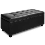 Artiss Storage Ottoman PU Leather Black