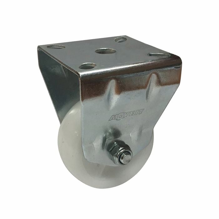 Move It 50mm White Polypropylene Fixed Plate Castor