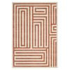 Loopsie-230cm X 160cm-pahoa Orange Terracotta Geometric Washable Rug