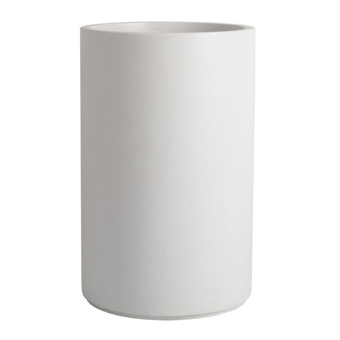 Tuscan Path 42cm White Harper Cylinder Pot